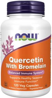 NOW FOODS Quercetin With Bromelain, 120 rastlinných kapsúl