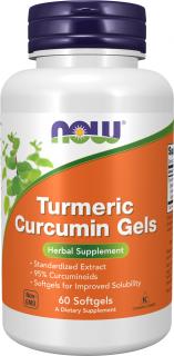 NOW FOODS Turmeric Curcumin Gels, Extrakt koreňa kurkumy, 475 mg, 60 softgel kapsúl