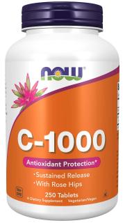 NOW FOODS Vitamin C-1000 s postupným uvoľňovaním, 250 tabliet