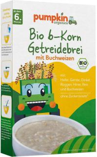 Pumpkin Organics BIO Obilná kaša 6zrnná s pohánkou, 200 g (6. mesiac)