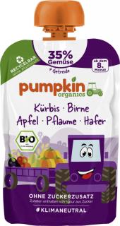 Pumpkin Organics BIO Zeleninové pyré - Tekvica, hruška, jablko, slivka, ovos, 8. mesiac, 100 g