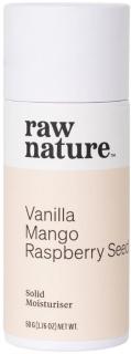 Raw Nature Solid Moisturiser, Tuhý hydratačný krém - Vanilka, mango, malinové semienka, 50 g