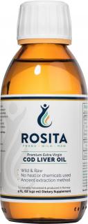 Rosita Extra Virgin Cod Liver Oil Liquid, Extra panenský olej z tresčej pečene, 150 ml