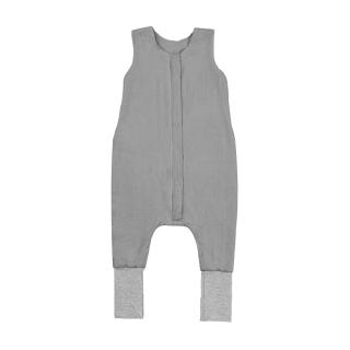 Sleepee Mušelínový spací vak s nohavicami, 1-2 roky S, Dark grey Tmavosivá