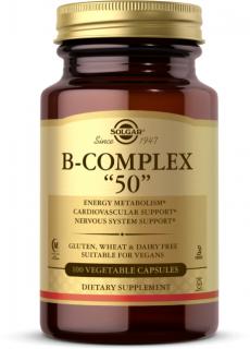 Solgar B-Complex 50, 100 rastlinných kapsúl
