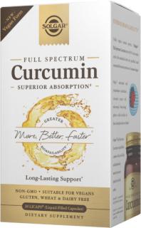 Solgar Curcumin Full Spectrum, Kurkumín, 30 Licaps