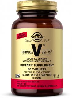 Solgar Formula VM-75, Multivitamín s chelátovými minerálmi, 60 tabliet