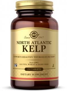 Solgar North Atlantic Kelp, Jód, 200 mcg, 250 tabliet
