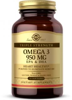 Solgar Omega-3 Triple Strength, 950 mg, 50 softgel kapsúl