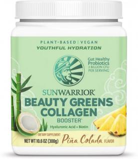 Sunwarrior Beauty Greens Collagen, Vegan, Pina Colada, 300 g