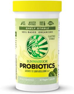 Sunwarrior Probiotics, Probiotiká s prebiotikami, 10 miliárd CFU, 30 vegan kapsúl