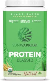 Sunwarrior Protein Classic, BIO Natural neochutený, 750 g