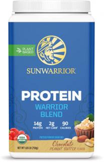 Sunwarrior Proteín Warrior Blend, BIO Čokoláda + Arašidové maslo, 750 g