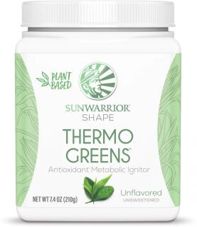 Sunwarrior Thermo Greens, Podpora metabolizmu, Neochutené, 210 g