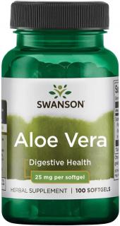 Swanson Aloe Vera, 25 mg, 100 softgel kapsúl