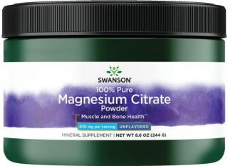 Swanson Magnesium Citrate, 100% Pure Powder, Horčík v prášku, 244 g