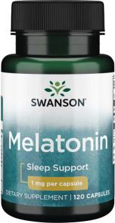 Swanson Melatonin, 1 mg, 120 kapsúl