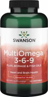 Swanson MultiOmega 3-6-9, 120 softgel kapsúl