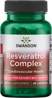 Swanson Resveratrol Complex, 180 mg, 60 kapsúl