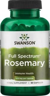 Swanson Rosemary, Rozmarín, 400 mg, 90 kapsúl