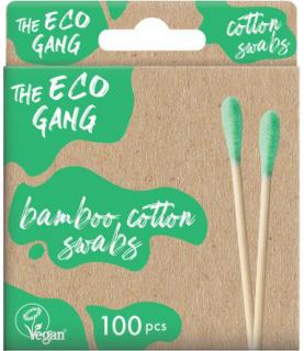 The ECO GANG Bambusové vatové tyčinky, 100 ks, zelené