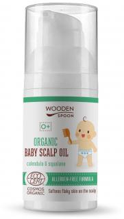 Wooden Spoon Olej na detskú pokožku hlavy, 15 ml