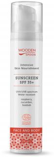 Wooden Spoon Opaľovacie mlieko na telo a tvár SPF35+ - neviditeľný zinok, 100 ml