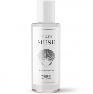 Wooden Spoon Trblietavý suchý olej - Peral Muse - častice striebra + arganový, kokosový a kakaový olej, 100 ml