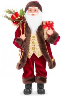Dekorácia MagicHome Vianoce, Santa s darčekmi Výška: 122 cm