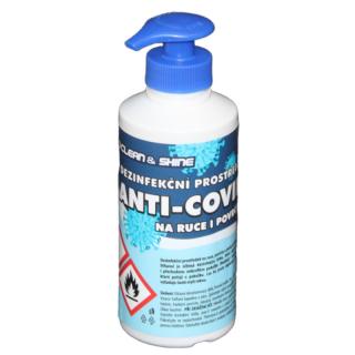 Anti-Covid alkoholová dezinfekcia pumpička 250 ml (Dezinfekcia rúk a plôch, dávkovač dezinfekcia)