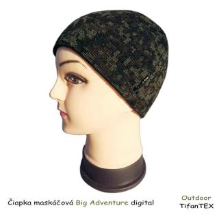 Čiapka maskáčová Big Adventure digital (zimná čiapka)