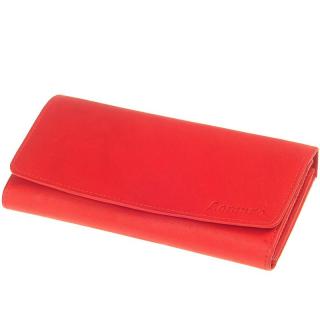 Dámska kožená peňaženka červená Loranzo No.448 (Kožené peňaženky pre ženy červené)
