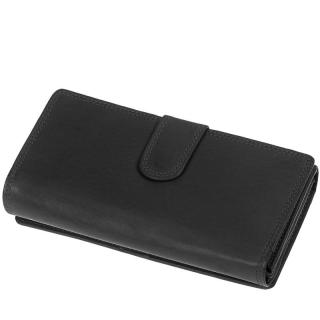 Dámska kožená peňaženka čierna Loranzo No.432 (Kožené peňaženky pre ženy)