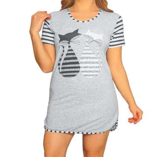 Dámska nočná košeľa pre moletky šedá (Letné šaty pre moletky)