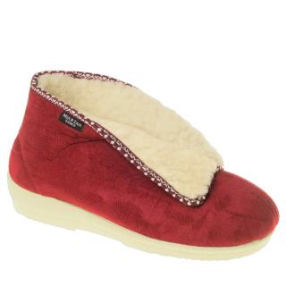Dámske červené papuče zateplené T70LN (Papuče pre seniorov na zimu Mjartan Predaj)