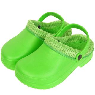 Dámske kroksy zateplené Zelené Neón (Kroxy obuv dámske)