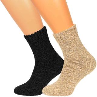 Dámske ponožky Alpaca vlnené 3páry Mix farba (hrubé ponožky vysoké)