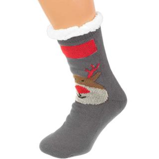 Dámske ponožky Termo zateplené Bal.1 pár (Protišmykové ponožky s kožušinou SOB)