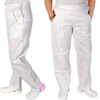 Dámske zdravotnícke nohavice Pevný pás Dana (biele nohavice dámske)