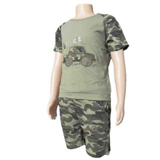 detská letná súprava Sunsea big city zelená (šortky a tričko pre veľkosti 80 až 110 z army shopu nitra tifantex)