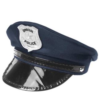 Detská policajná čiapka Special Police modrá (detské masky na karneval)