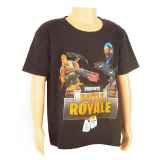Detské tričko Fortnite Battle Royale čierne (tričko s potlačou pre deti | PC hra FORTNITE)