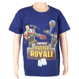 detské tričko Fortnite Battle Royale modré (tričko pre deti s námetom počítačovej hry)