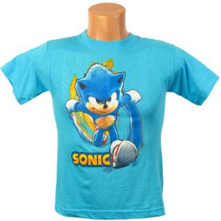Detské tričko Sonic bledomodré (tričko s potlačou ježko Sonic)