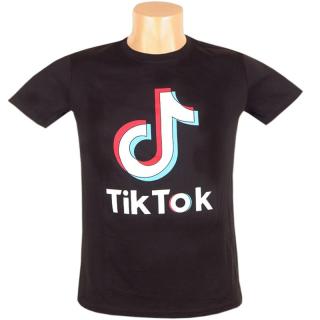 Detské tričko TikTok čierne (Tik tok tričko pre deti, dobrá cena)