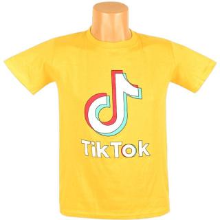 Detské tričko TikTok žlté (Tik tok tričko pre deti, dobrá cena)