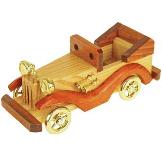 Drevený model auta cabrio 15cm (Drevená dekorácia auto - dĺžka 15cm, materiál drevo)
