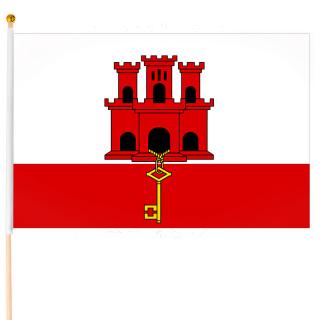 Gibraltár vlajka malá (Vlajka Gibraltáru - 100% polyester, rozmery (Š x V) - 45x30cm)