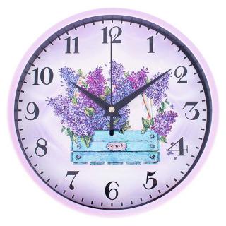 Hodiny na stenu Lavender Komoda (Nástenné hodiny do kuchyne)