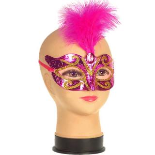 Karnevalová maska Škraboška ružová (Škrabošky na ples a Masky na karneval)